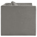 Meridian Everett Grey Chenille Fabric Chair IMAGE 4