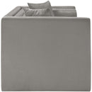 Meridian Everett Grey Chenille Fabric Loveseat IMAGE 4