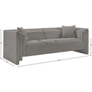  Manufacturer Color_Grey -- Everett 88.5" Grey Chenille Fabric Upholstered Sofa IMAGE 13
