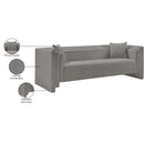  Manufacturer Color_Grey -- Everett 88.5" Grey Chenille Fabric Upholstered Sofa IMAGE 14