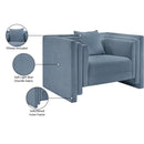  Manufacturer Color_Light Blue -- Everett Light Blue Chenille Fabric Upholstered Chair IMAGE 12