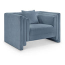  Manufacturer Color_Light Blue -- Everett Light Blue Chenille Fabric Upholstered Chair IMAGE 1