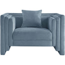  Manufacturer Color_Light Blue -- Everett Light Blue Chenille Fabric Upholstered Chair IMAGE 3