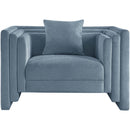 Meridian Everett Light Blue Chenille Fabric Chair IMAGE 3