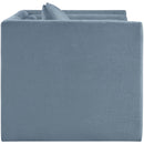 Meridian Everett Light Blue Chenille Fabric Chair IMAGE 4