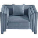 Meridian Everett Light Blue Chenille Fabric Chair IMAGE 6