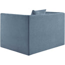  Manufacturer Color_Light Blue -- Everett Light Blue Chenille Fabric Upholstered Chair IMAGE 7