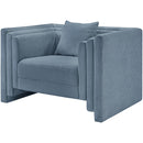 Manufacturer Color_Light Blue -- Everett Light Blue Chenille Fabric Upholstered Chair IMAGE 8