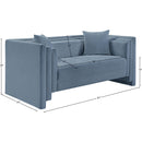  Manufacturer Color_Light Blue -- Everett 67" Light Blue Chenille Fabric Upholstered Loveseat IMAGE 12
