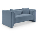 Manufacturer Color_Light Blue -- Everett 67" Light Blue Chenille Fabric Upholstered Loveseat IMAGE 1