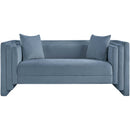  Manufacturer Color_Light Blue -- Everett 67" Light Blue Chenille Fabric Upholstered Loveseat IMAGE 3
