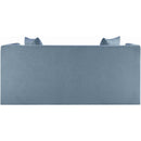Meridian Everett Light Blue Chenille Fabric Loveseat IMAGE 5