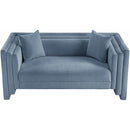  Manufacturer Color_Light Blue -- Everett 67" Light Blue Chenille Fabric Upholstered Loveseat IMAGE 6