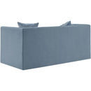 Manufacturer Color_Light Blue -- Everett 67" Light Blue Chenille Fabric Upholstered Loveseat IMAGE 7