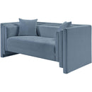  Manufacturer Color_Light Blue -- Everett 67" Light Blue Chenille Fabric Upholstered Loveseat IMAGE 8