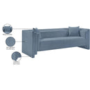  Manufacturer Color_Light Blue -- Everett 88.5" Light Blue Chenille Fabric Upholstered Sofa IMAGE 14