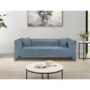  Manufacturer Color_Light Blue -- Everett 88.5" Light Blue Chenille Fabric Upholstered Sofa IMAGE 2