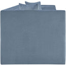Meridian Everett Light Blue Chenille Fabric Sofa IMAGE 4