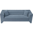 Meridian Everett Light Blue Chenille Fabric Sofa IMAGE 6