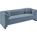  Manufacturer Color_Light Blue -- Everett 88.5" Light Blue Chenille Fabric Upholstered Sofa IMAGE 9