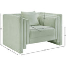  Manufacturer Color_Mint -- Everett Mint Chenille Fabric Upholstered Chair IMAGE 12