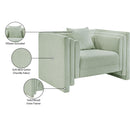 Meridian Everett Mint Chenille Fabric Chair IMAGE 13