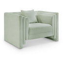  Manufacturer Color_Mint -- Everett Mint Chenille Fabric Upholstered Chair IMAGE 1