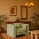  Manufacturer Color_Mint -- Everett Mint Chenille Fabric Upholstered Chair IMAGE 2