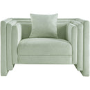  Manufacturer Color_Mint -- Everett Mint Chenille Fabric Upholstered Chair IMAGE 3