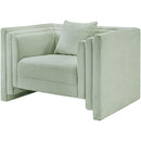  Manufacturer Color_Mint -- Everett Mint Chenille Fabric Upholstered Chair IMAGE 8