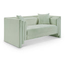  Manufacturer Color_Mint -- Everett 67" Mint Chenille Fabric Upholstered Loveseat IMAGE 1