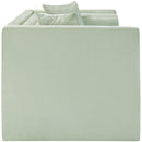Meridian Everett Mint Chenille Fabric Loveseat IMAGE 4