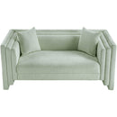 Meridian Everett Mint Chenille Fabric Loveseat IMAGE 6