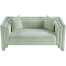  Manufacturer Color_Mint -- Everett 67" Mint Chenille Fabric Upholstered Loveseat IMAGE 6