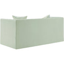  Manufacturer Color_Mint -- Everett 67" Mint Chenille Fabric Upholstered Loveseat IMAGE 7