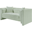  Manufacturer Color_Mint -- Everett 67" Mint Chenille Fabric Upholstered Loveseat IMAGE 8