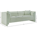  Manufacturer Color_Mint -- Everett 88.5" Mint Chenille Fabric Upholstered Sofa IMAGE 18