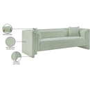  Manufacturer Color_Mint -- Everett 88.5" Mint Chenille Fabric Upholstered Sofa IMAGE 19