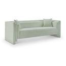  Manufacturer Color_Mint -- Everett 88.5" Mint Chenille Fabric Upholstered Sofa IMAGE 1