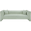 Meridian Everett Mint Chenille Fabric Sofa IMAGE 3