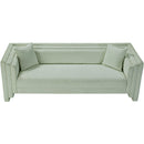  Manufacturer Color_Mint -- Everett 88.5" Mint Chenille Fabric Upholstered Sofa IMAGE 6
