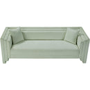 Meridian Everett Mint Chenille Fabric Sofa IMAGE 6