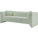 Meridian Everett Mint Chenille Fabric Sofa IMAGE 8