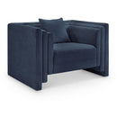  Manufacturer Color_Navy -- Everett Navy Chenille Fabric Upholstered Chair IMAGE 1