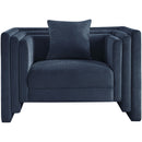  Manufacturer Color_Navy -- Everett Navy Chenille Fabric Upholstered Chair IMAGE 3