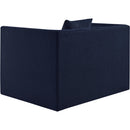 Meridian Everett Navy Chenille Fabric Chair IMAGE 7