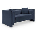  Manufacturer Color_Navy -- Everett 67" Navy Chenille Fabric Upholstered Loveseat IMAGE 1