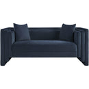  Manufacturer Color_Navy -- Everett 67" Navy Chenille Fabric Upholstered Loveseat IMAGE 3
