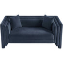  Manufacturer Color_Navy -- Everett 67" Navy Chenille Fabric Upholstered Loveseat IMAGE 6