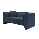  Manufacturer Color_Navy -- Everett 67" Navy Chenille Fabric Upholstered Loveseat IMAGE 8